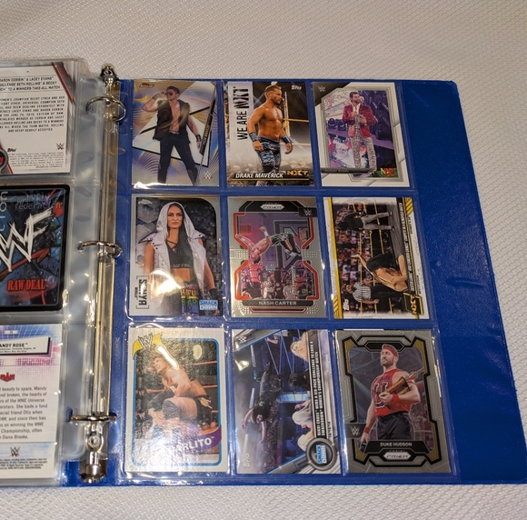 wwe card binder WWE Wrestling Trading Cards Binder Collection 🏆 100 WWE Wrestling Card Lot